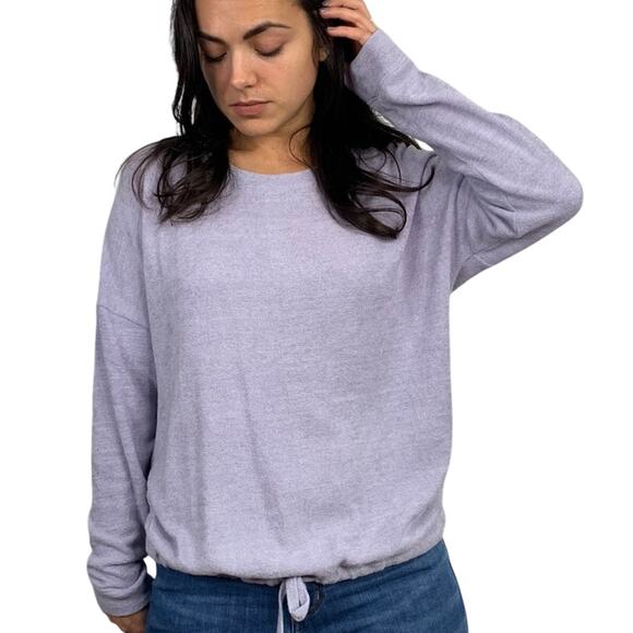 Three Dots Purple Oversized Soft Sweater - Picture 1 of 7